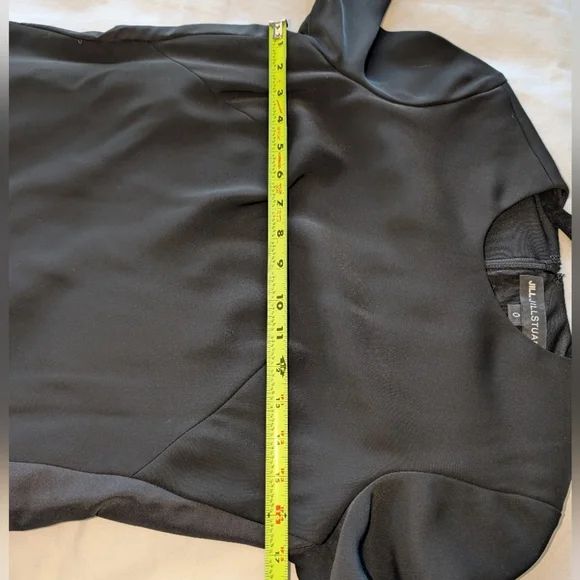 Jill Jill Stuart Long Sleeve High Slit Black Formal Evening Gown Size 0 - Picture 2 of 7